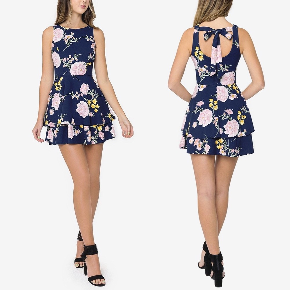 B. Darlin, open back floral dress